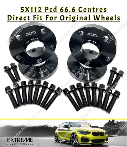 Alloy wheel spacers 15mm black - alloy,
