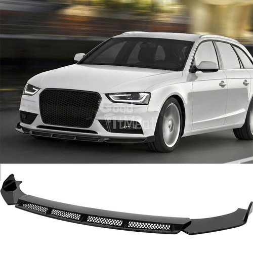 Gloss black front bumper - black,